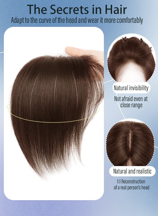 توب شعر غير مرئي: دانتيل خفيف جدا، شعر بشري طبيعي ١٠٠٪ يدوي ريمي - مظهر طبيعي وتصفيف ذاتي للنساء - نون - Image 4