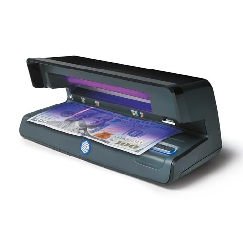 Safescan 50 UV Counterfeit Bill Detector, Small Footprint, Lightweight, Great for Bills, Credit Cards, Passports, IDs, Suitable for All Currencies, Powerful 9W UV Light, CE Certified, 3-Year Warranty - Image 1