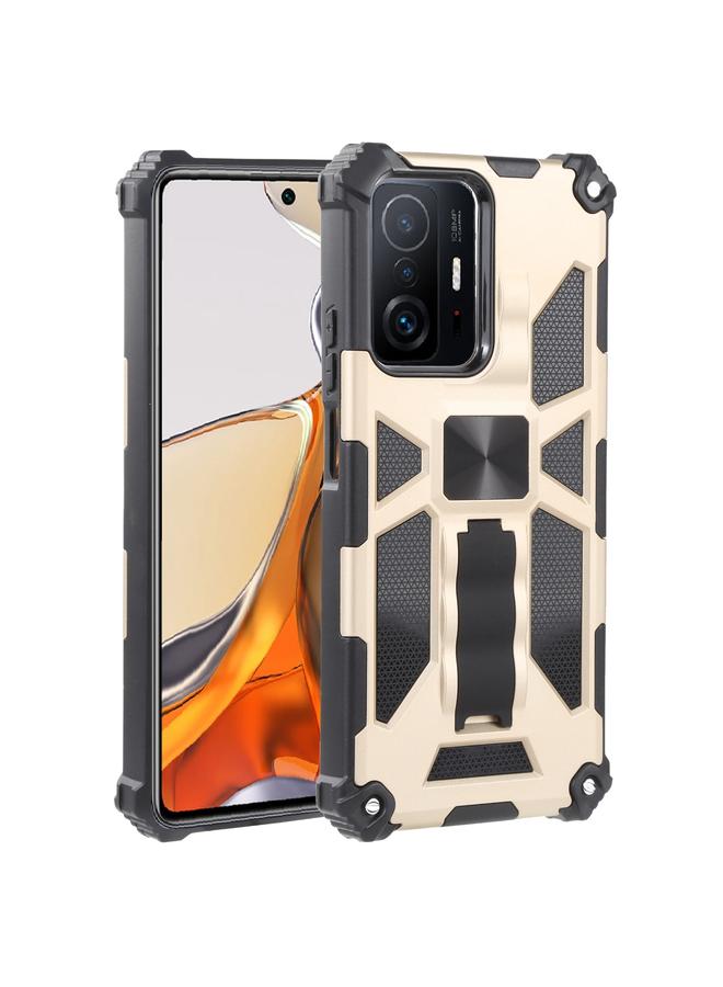 The Bros Case For Xiaomi Mi 11T / 11T Pro Shockproof TPU + PC Magnetic Protective Phone Case with Holder