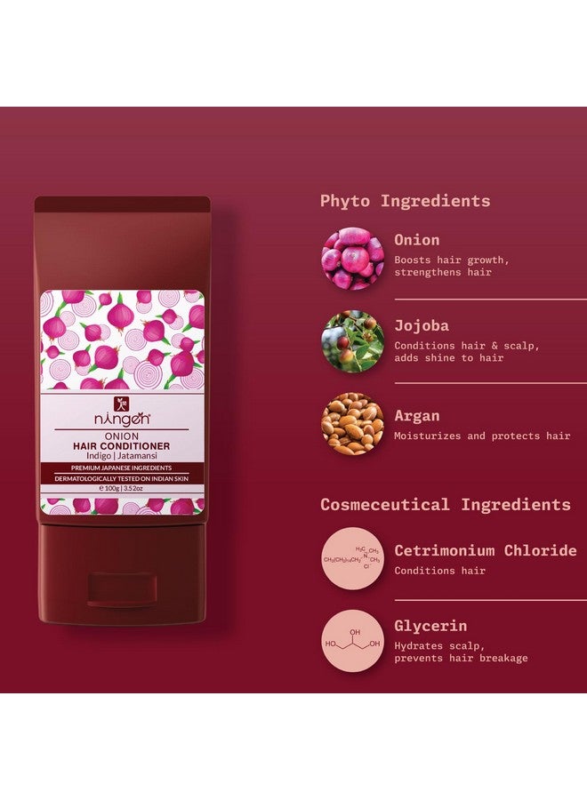 نينغن بلسم الشعر بالبصل I غني بزيت الجوجوبا والأرجان I تم اختباره من قبل أطباء الجلدية، خالٍ من البارابين I لشعر حريري وقوي ولامع I 100 جرام - Image 1