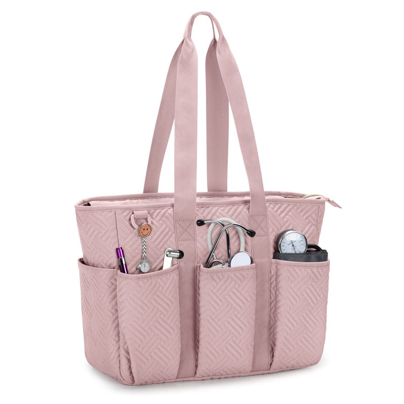 Fasrom Fasrom Nurse Tote Bag for Work Nurses Clinical Bag for Nursing Students and Home Health Care Staff Pink Empty Bag Only