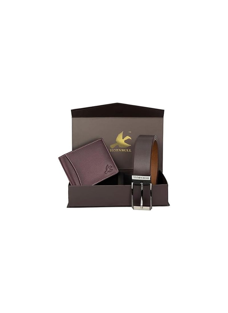 HORNBULL HORNBULL Wallet For Men | Brown Wallet and Belt Gift Hamper for Men | Leather Wallets for men | Men’s Combo Gift Set  - Image 1