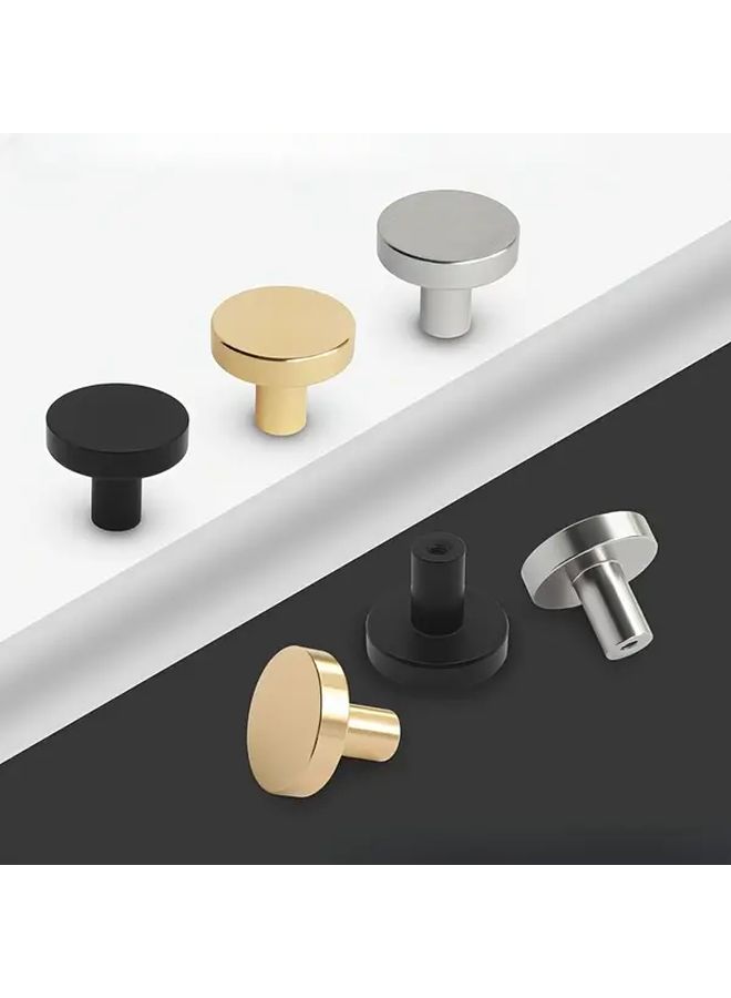 Brushed Nickel 6pcs Cabinet Knobs T Shape Rod Single Hole Drawer Pulls Kitchen Bathroom Aluminum Modern Sleek Home Hardware Renovation Accessories - Image 4