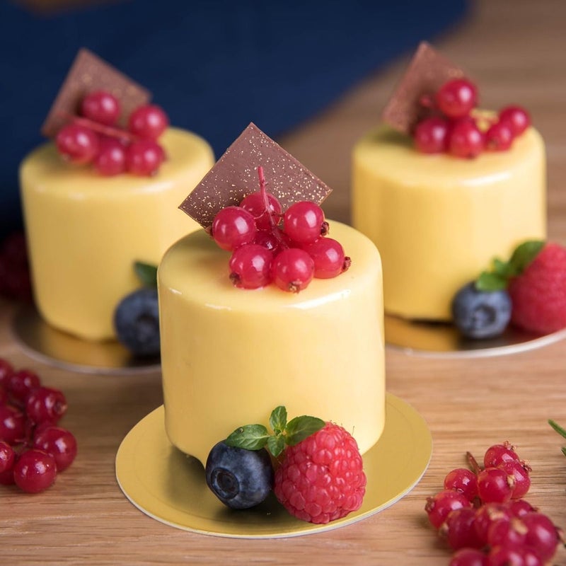 60pcs Round Triangle Rectangular Cake Boards Golden Party Wedding Mini Dessert Trays - Image 4