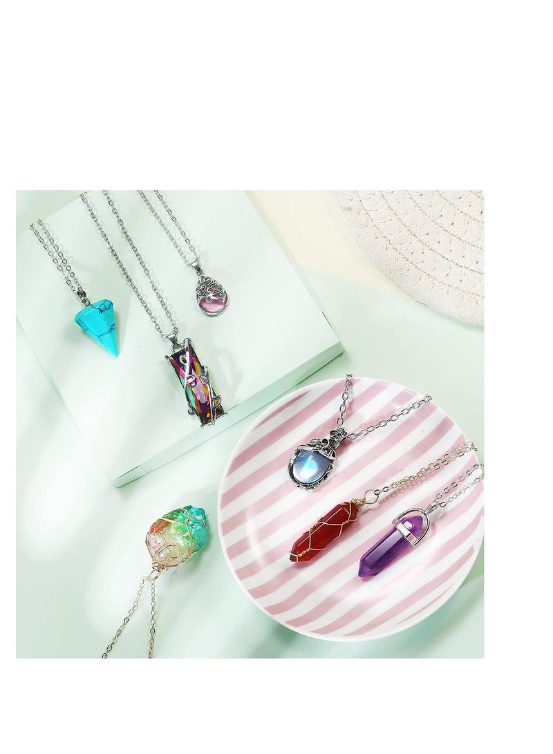 SYOSI Vintage Crystal Pendant Necklaces for Women Girls Chakra Healing Carnelian Necklace Bohemian Retro Sunflower Necklace Sun and Moon Pendants - Image 5