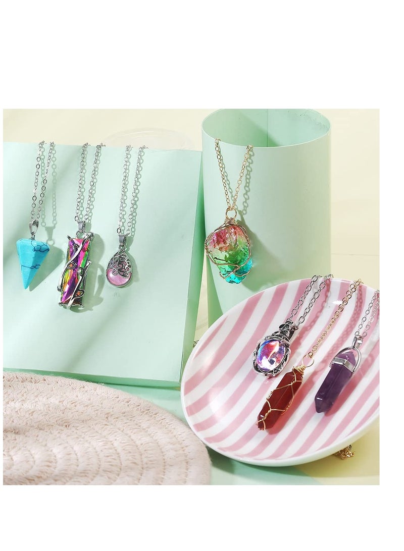 SYOSI Vintage Crystal Pendant Necklaces for Women Girls Chakra Healing Carnelian Necklace Bohemian Retro Sunflower Necklace Sun and Moon Pendants - Image 4