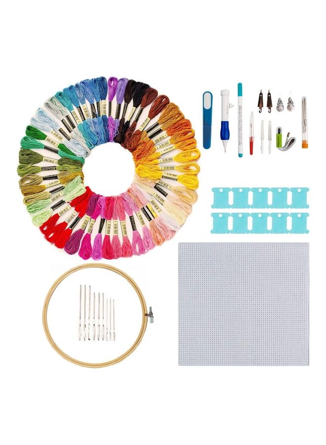 Loquat 50-Piece Hand DIY Embroidery Starter Kit Multicolour 23 x 20cm - Image 2