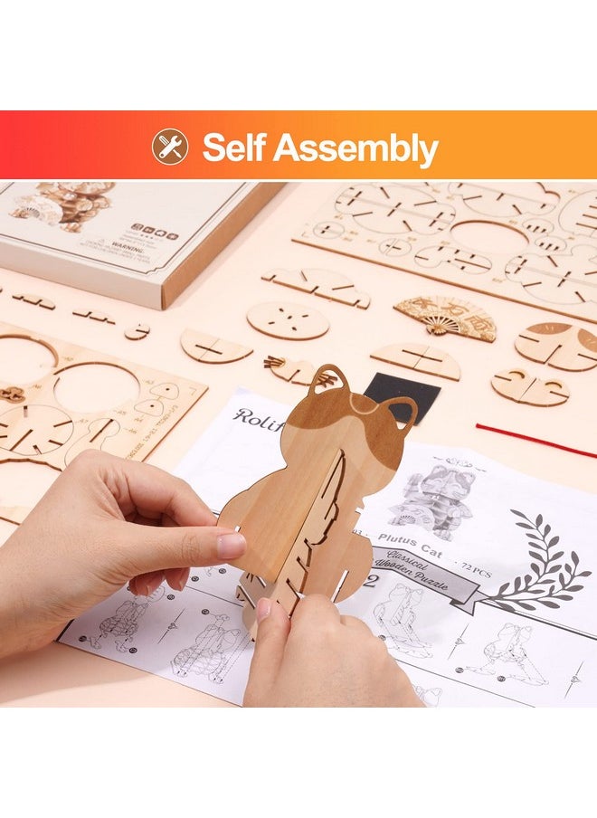 3D Wooden Puzzles Lucky Cat Diy Wood Craft Model Kit Gift For Teens&Adult To Build - pzsku/Z947A8E0BC3E5C7CD8281Z/45/_/1710318191/980dca91-07b5-4320-a5b8-a404bd6205e7