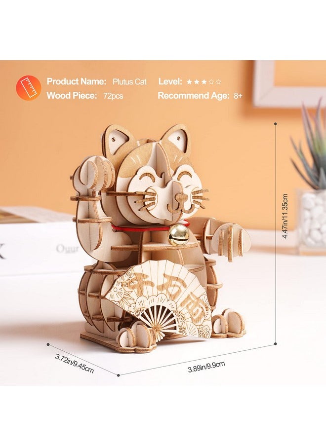 3D Wooden Puzzles Lucky Cat Diy Wood Craft Model Kit Gift For Teens&Adult To Build - pzsku/Z947A8E0BC3E5C7CD8281Z/45/_/1710318192/e76da4b4-d220-45d4-b2d8-20000014a5ff