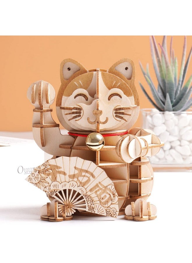 3D Wooden Puzzles Lucky Cat Diy Wood Craft Model Kit Gift For Teens&Adult To Build - pzsku/Z947A8E0BC3E5C7CD8281Z/45/_/1710318200/e2134272-ce43-4268-99e9-5de579eaf056