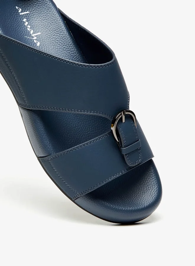 Al Waha Men's Buckle Detail Slip-On Arabic Sandals