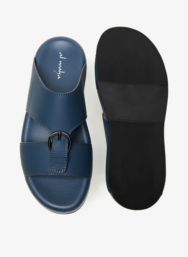 Al Waha Men's Buckle Detail Slip-On Arabic Sandals