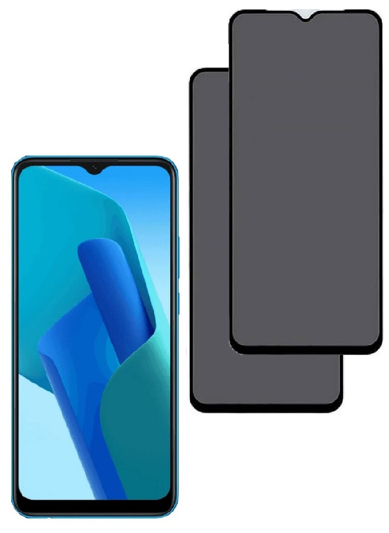 we3 2 Piece Tempered Glass Screen Protector Anti-Spy Privacy Designed For Oppo A16K Full Screen Coverage And Bubble Free - Image 1