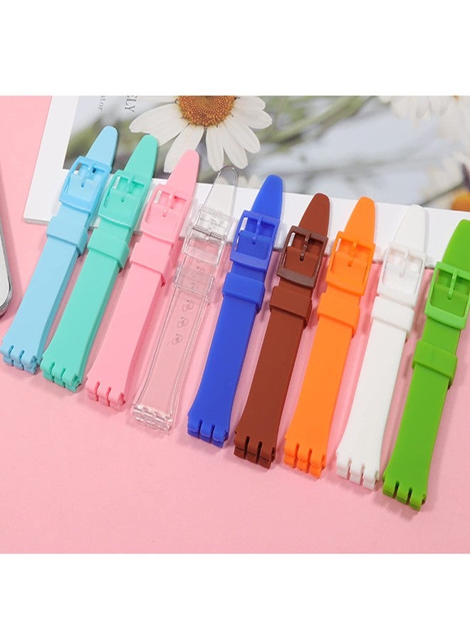 Lijinlan Replacement Silicone Band for Swatch 17mm 19mm 20mm, Waterproof Wristband Watch Strap for Swatch (17mm, Clear) - Image 3