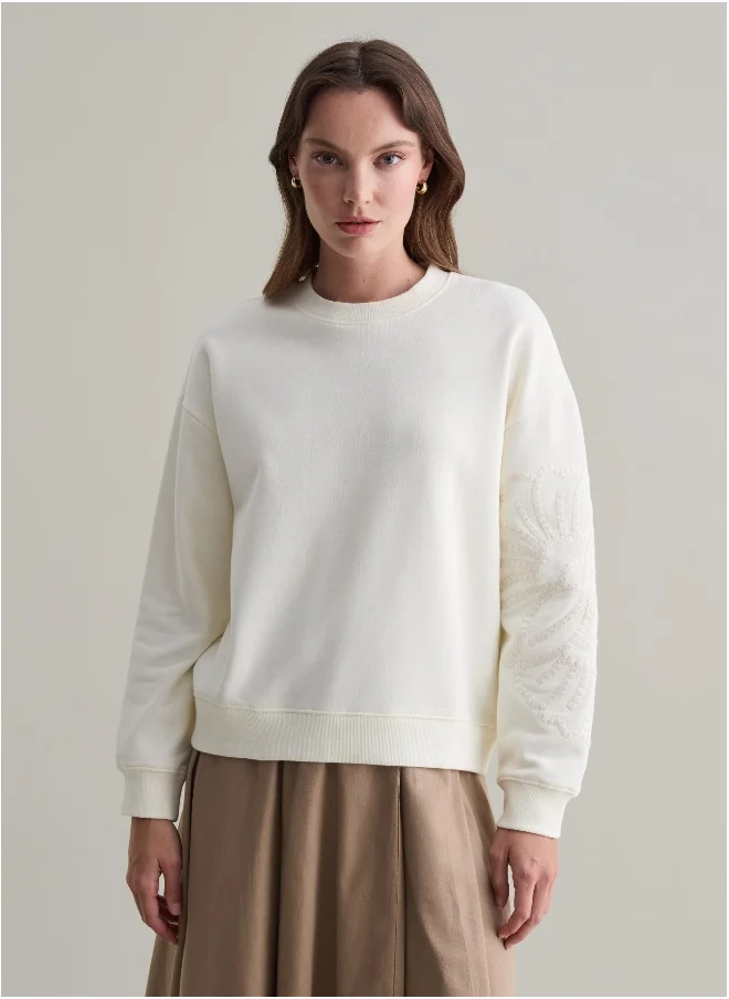 Ovs Sweatshirt with floral embroidery