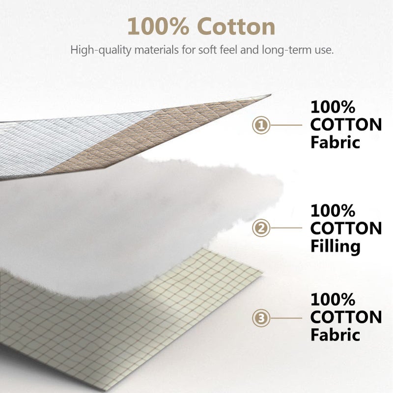 DUOHONG Quilts King Size - King Quilt Bedspread Sets, 100% Cotton Patchwork Quilt Bedding Set for King Bed, 3 Pieces Plaid Farmhouse Reversible Rustic Lightweight Comforter Spread, Brown/Beige/Gray - Image 5