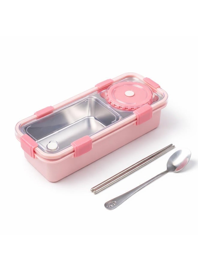 Twisoo Stainless Steel 304 Lunch Box with Gravy Container, 2 Compartment Leakproof Tiffin Box, BPA-Free Food Storage for Kids, School, Office & Travel - Image 2