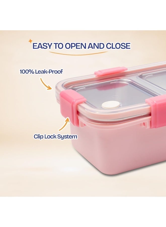 Twisoo Stainless Steel 304 Lunch Box with Gravy Container, 2 Compartment Leakproof Tiffin Box, BPA-Free Food Storage for Kids, School, Office & Travel - Image 5