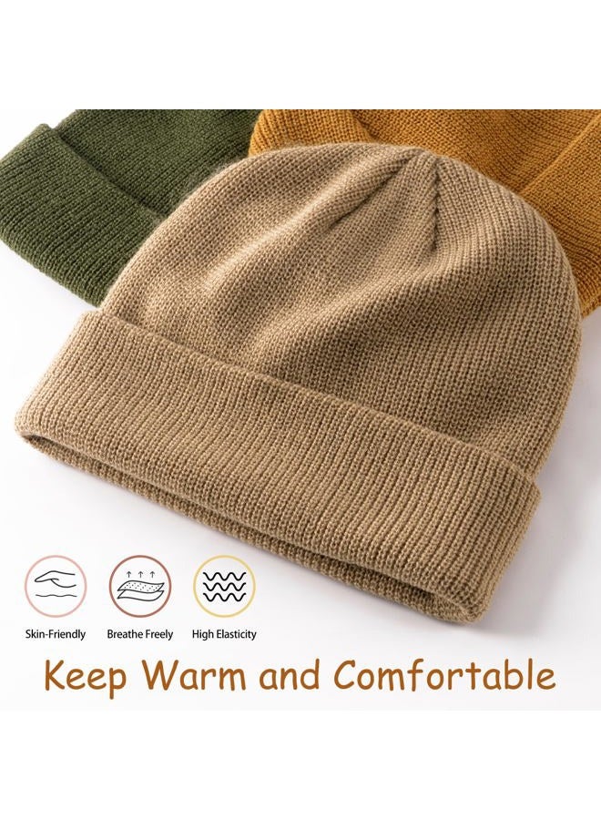 Bebila Baby Beanie Toddler Infant Winter Hats Knit Warm Caps for Boys Girls, Camel+green+khaki, 6-36 Months - Image 2