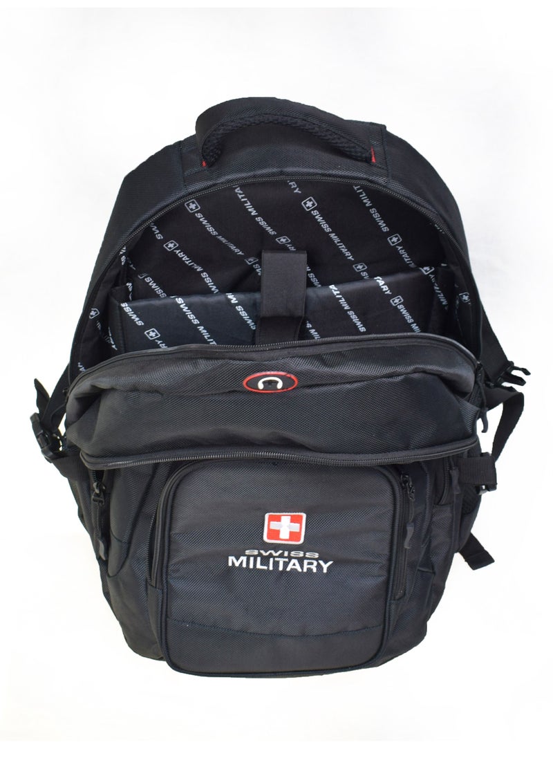 SWISS MILITARY - Swiss Military Backpack  - Creast  - Black - 25L - Image 1