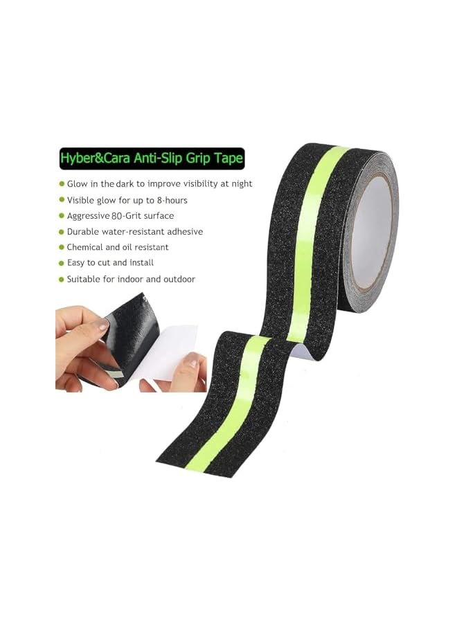 PROMASS Anti Slip Grip Tape, Non-slip Traction Tapes with Glow in the Dark Reduce the Risk of Slipping for Indoor or Outdoor Stair Tread Step and Other Slippery Surfaces - Keeps You Safe, 2 Inch x 16.4 Foot  - Image 3