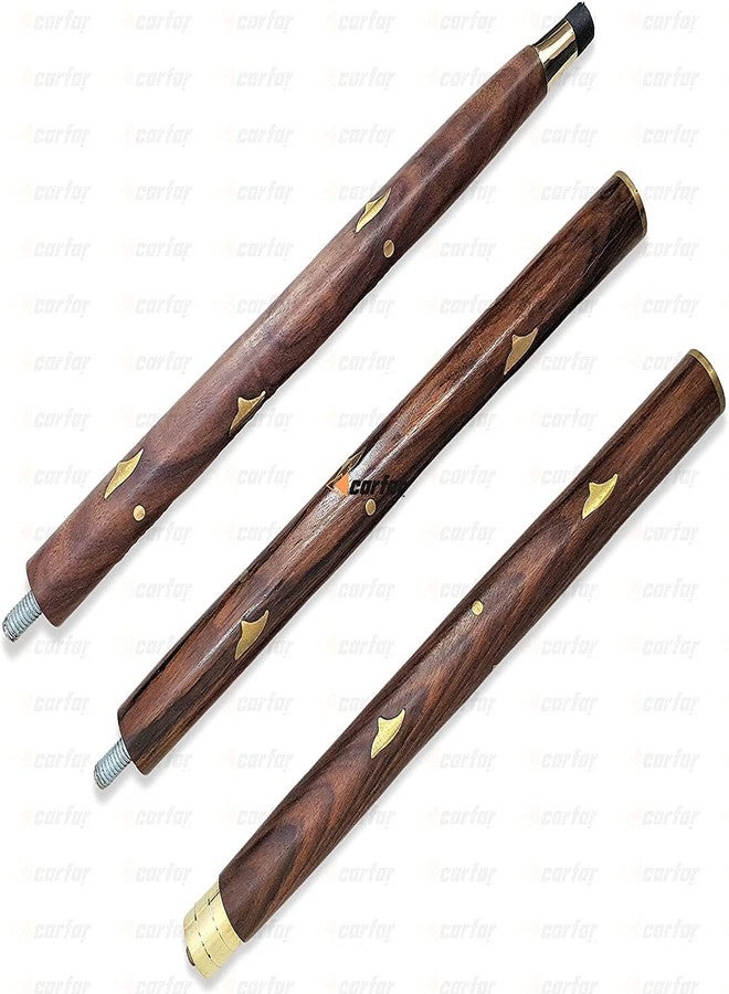 Carfar Walking Hand Cane Stick Designer Handmade Solid Brass Stick for Men & Women Made of Natural Wood and Brass (Gold Raven) - Image 5