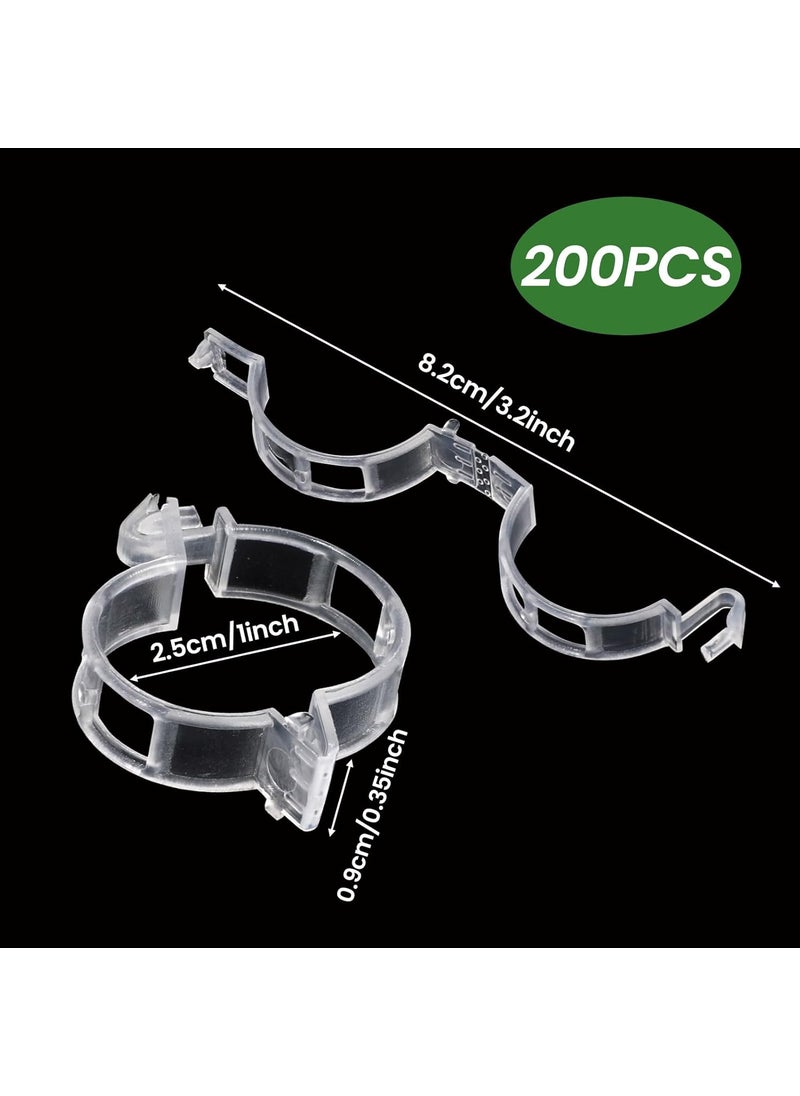 UTENEW 200 Pieces Tomato Trellis Clips Clear Plant Fixing Clip Garden Clips for Climbing Plants  - Image 3