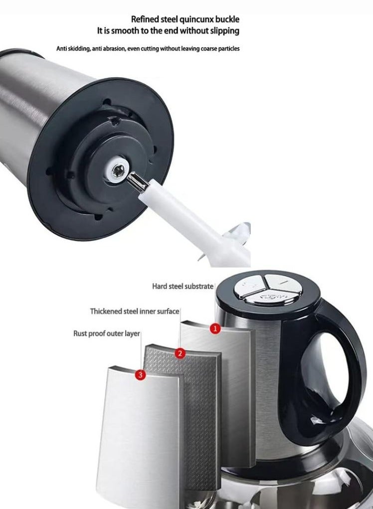 JIHAM Food Chopper 200W 2L Stainless Steel Powerful Multi Food Chopper For Meat double layer four knives Vegetables Fruits And Nuts - Image 5