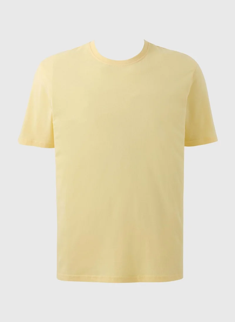 Matalan Yellow Essential Crew Neck T-Shirt