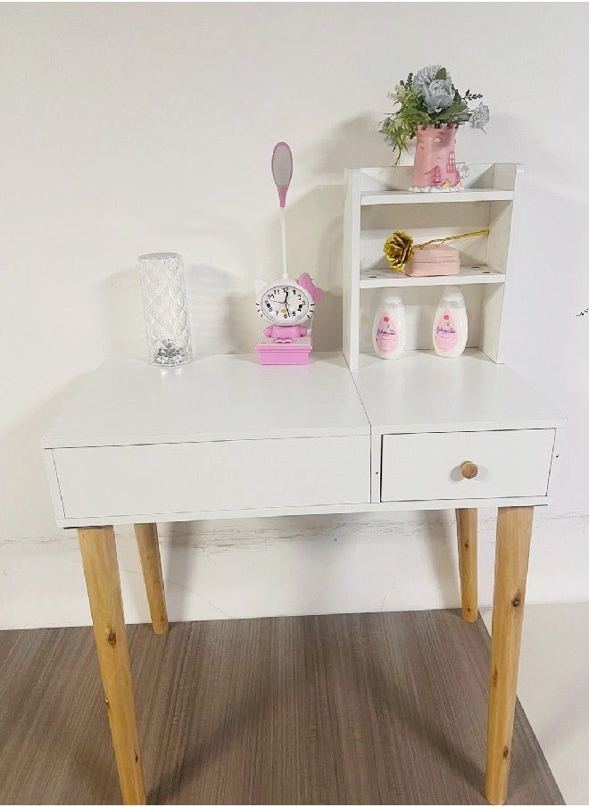 C&C Home Multifunction Modern Upgraded Design One Drawer Vanity Makeup Glass Mirror Dressings Storage 15 mm Thickness Wood Sheet Table 80 x 40 x 111 cm  - Image 3