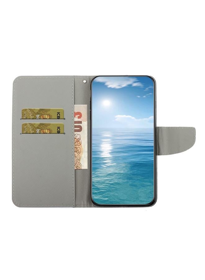 S-TOP Case For OPPO Reno7 4G Colored Drawing Pattern Flip Leather Phone Case - Image 4