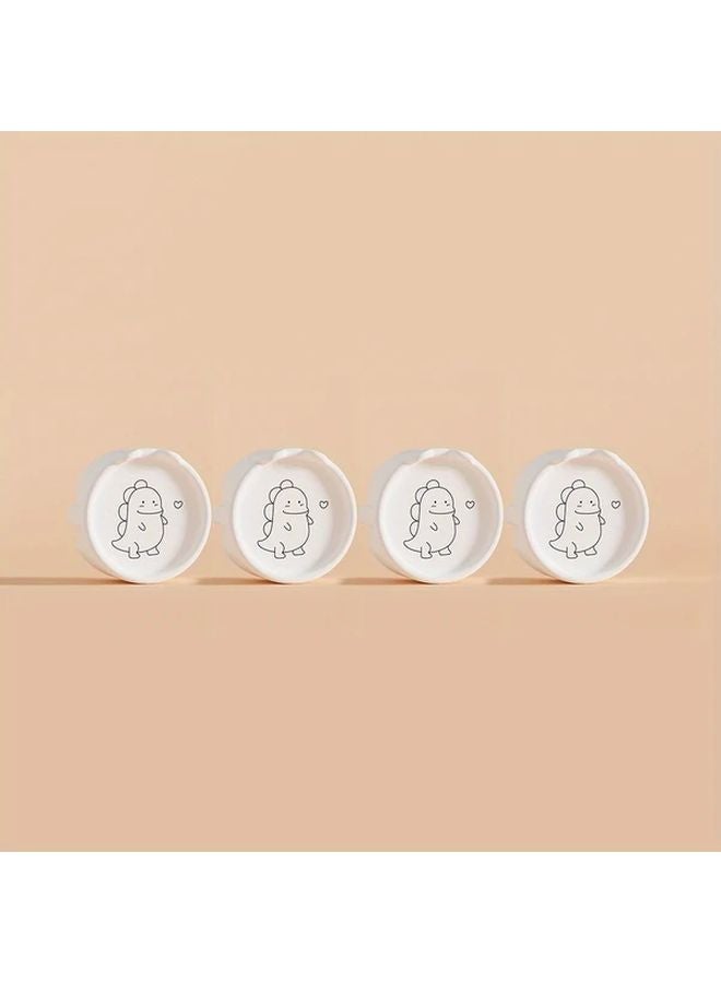 4pcs Black Little Dinosaur Socket Covers Anti Shock Safety Outlet Protector - Image 3