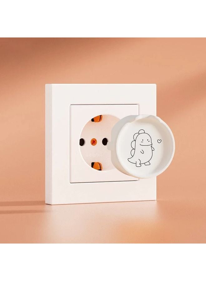 4pcs Black Little Dinosaur Socket Covers Anti Shock Safety Outlet Protector - Image 2