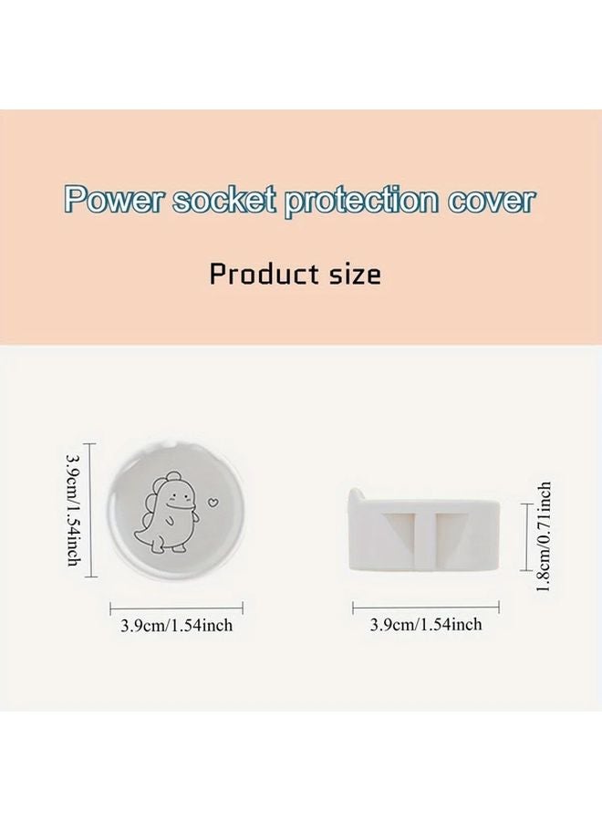 4pcs Black Little Dinosaur Socket Covers Anti Shock Safety Outlet Protector - Image 4