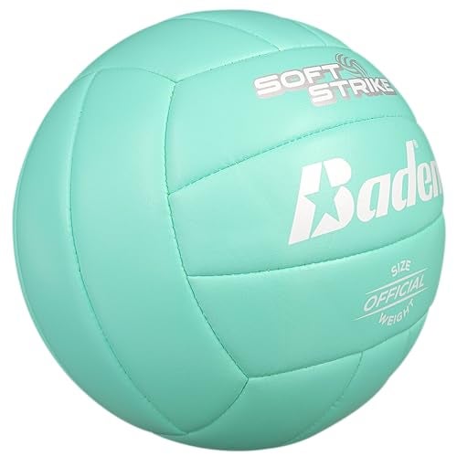 Baden | Soft Strike | Cushioned Synthetic Leather Recreational Volleyball | Indoor/Outdoor for Beginners & Youth | Official Size | Teal - Image 3