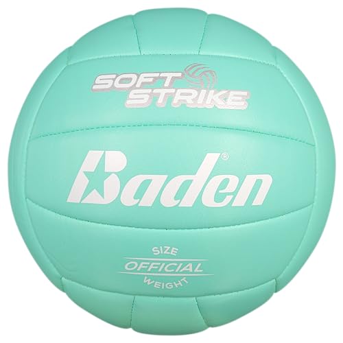 Baden | Soft Strike | Cushioned Synthetic Leather Recreational Volleyball | Indoor/Outdoor for Beginners & Youth | Official Size | Teal - Image 1