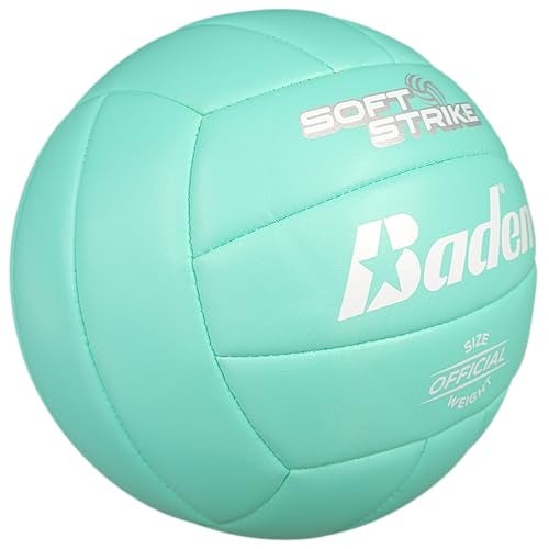 Baden | Soft Strike | Cushioned Synthetic Leather Recreational Volleyball | Indoor/Outdoor for Beginners & Youth | Official Size | Teal - Image 4