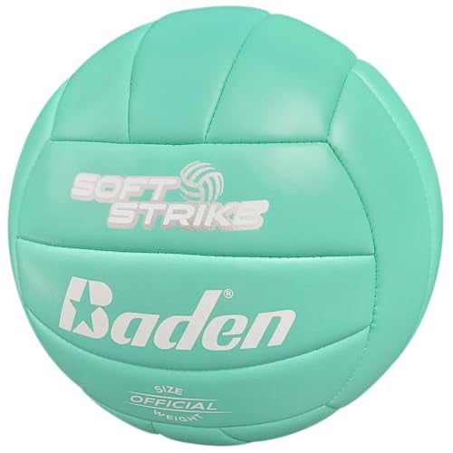 Baden | Soft Strike | Cushioned Synthetic Leather Recreational Volleyball | Indoor/Outdoor for Beginners & Youth | Official Size | Teal - Image 2