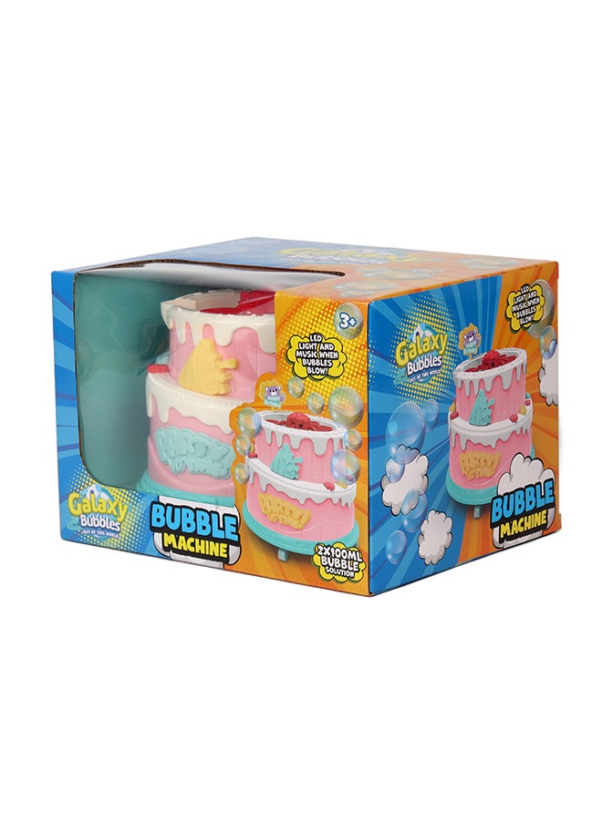 Galaxy Bubbles Happy Birthday Bubble Cake With Light And Music, With 2x100ml Bubble Solution  - Image 2