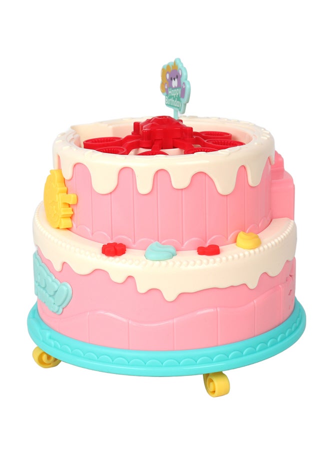 Galaxy Bubbles Happy Birthday Bubble Cake With Light And Music, With 2x100ml Bubble Solution  - Image 5