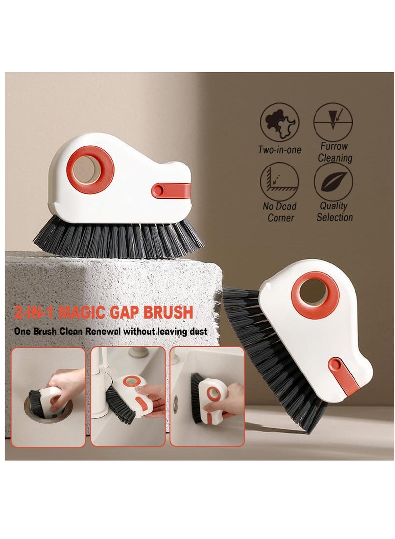 Excefore Crevice Cleaning Brush, 2 Pack Hard Bristle Crevice Cleaning Brush,Hand-held Crevice Cleaner Tools for All Corners and Gaps  - Image 2