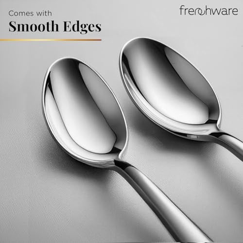 Frenchware Cutlery (Set of 6, Stainless Steel Sliver Spoons Set), 100% Food Grade, Non Toxic, Anti-Rust, Dishwasher Safe, Perfect Gifting Set for All Occasions - Image 4