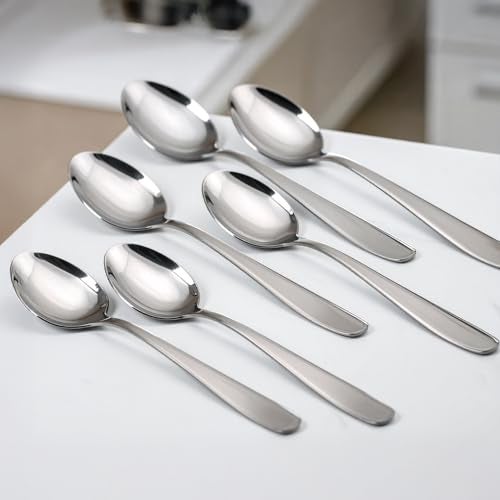 Frenchware Cutlery (Set of 6, Stainless Steel Sliver Spoons Set), 100% Food Grade, Non Toxic, Anti-Rust, Dishwasher Safe, Perfect Gifting Set for All Occasions - Image 1