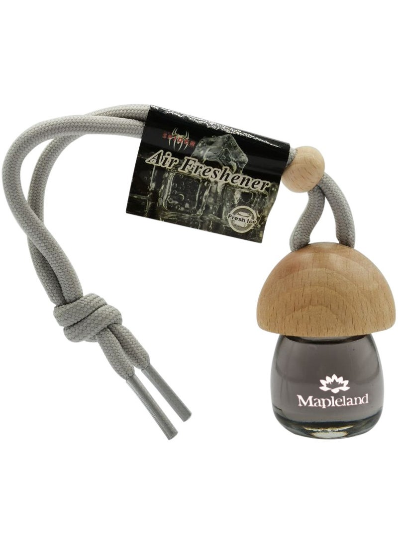 Megasil Car Hanging Air Freshener with Wooden Cap and Fresh Ice Scent – 10ml - Image 1