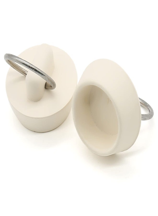 BokWin 2PCS 1-Inch Rubber Drain Stopper with Hanging Ring for Bathtub, Kitchen and Bathroom - Image 1
