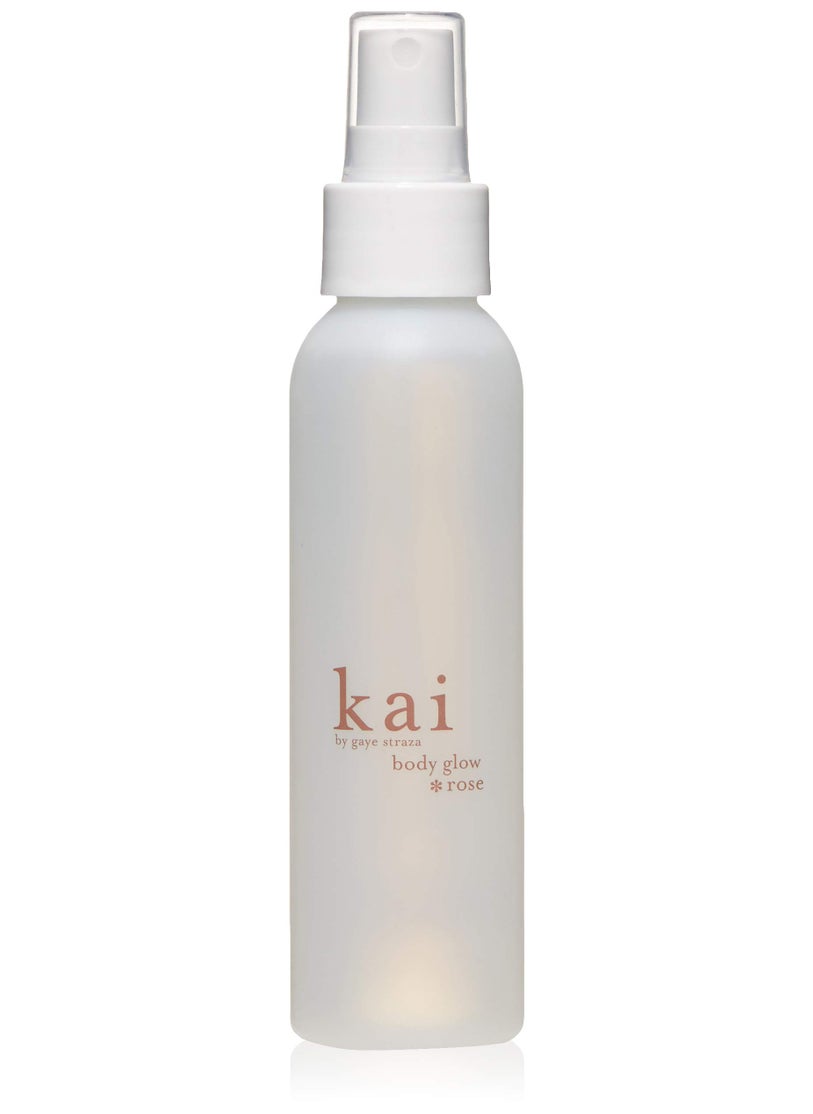 KAI kai Body Glow Rose, 4 Fl Oz, dry body oil with jojoba, chamomile, cucumber extracts, moisturizes and leaves a radiant glow with a fresh + clean fragrance, layered with rose absolute, made in the usa 