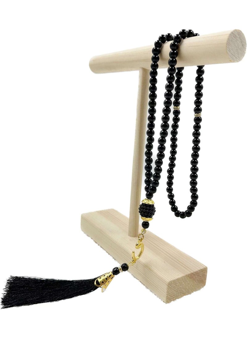 NIBEMINENT 99 Muslim Prayer Beads Black/6mm