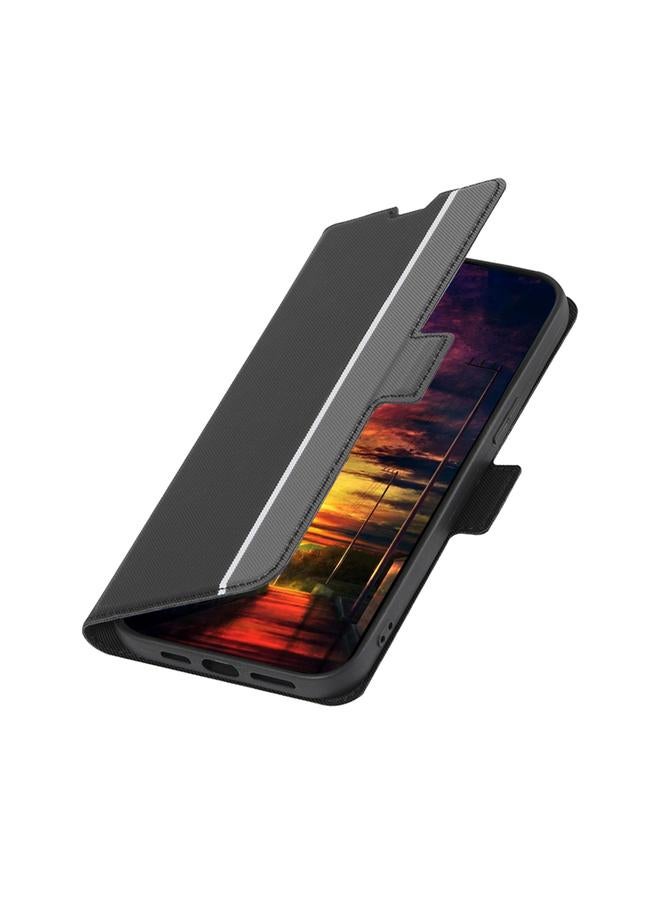 اس-توب جراب لهاتف Samsung Galaxy A02 مصنوع من الجلد مع أزرار جانبية وملمس قطني - Image 5