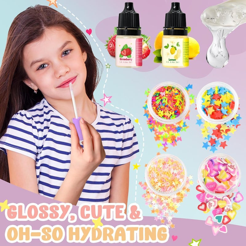 Jcoos Lip Gloss Making Kit, Fun Lip Gloss Kit to Make Your Own Lip Gloss with Moisturizing Lipgloss Base, All-Inclusive Moisturizing Handmade Lip Glaze Supplies Set for Beginner Women - Image 4