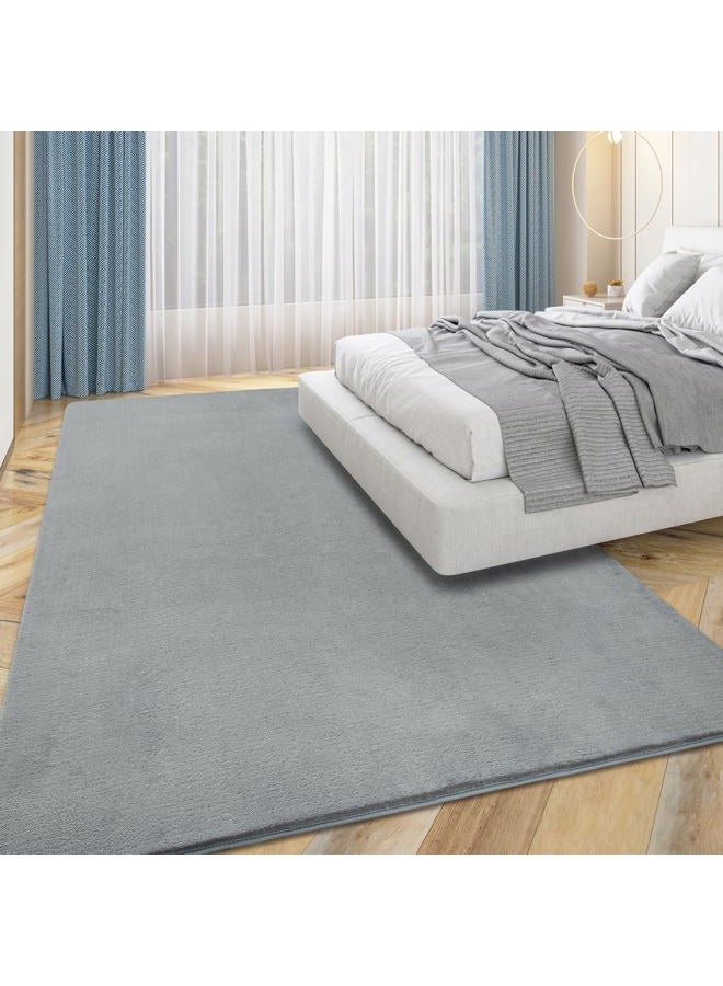 Przemy Washable Grey Rugs for Living Room Bedroom, 5x7 Feet Super Soft Memory Foam Rug Indoor Carpet for Kids Room Boys Girls Dorm Bedside Nursery Decor Mat - Image 3